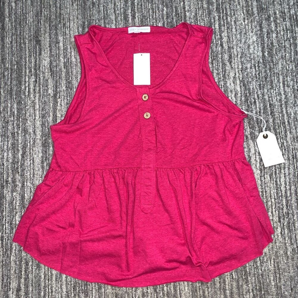 Brand New Coco + Jaimeson Women's Size XL Pink Sleeveless Blouse Top Shirt Flowy